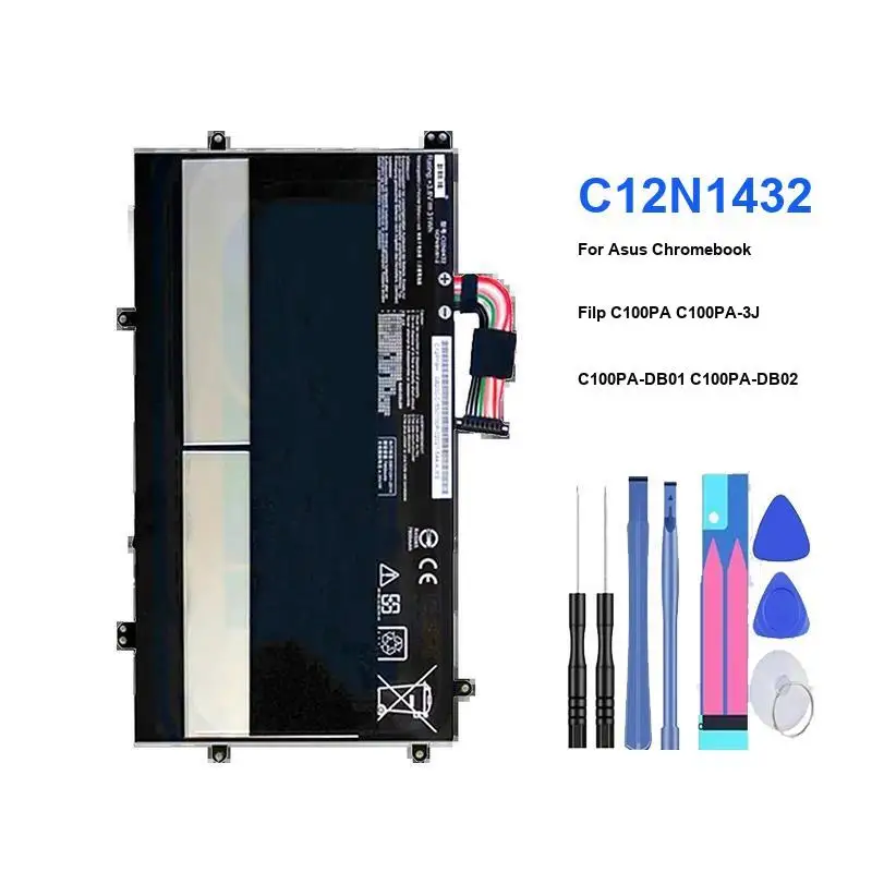 

Аккумулятор для ноутбука C12N1432 8180 мАч для Asus Chromebook Filp C100PA C100PA-3J C100PA-DB01 C100PA-DB02