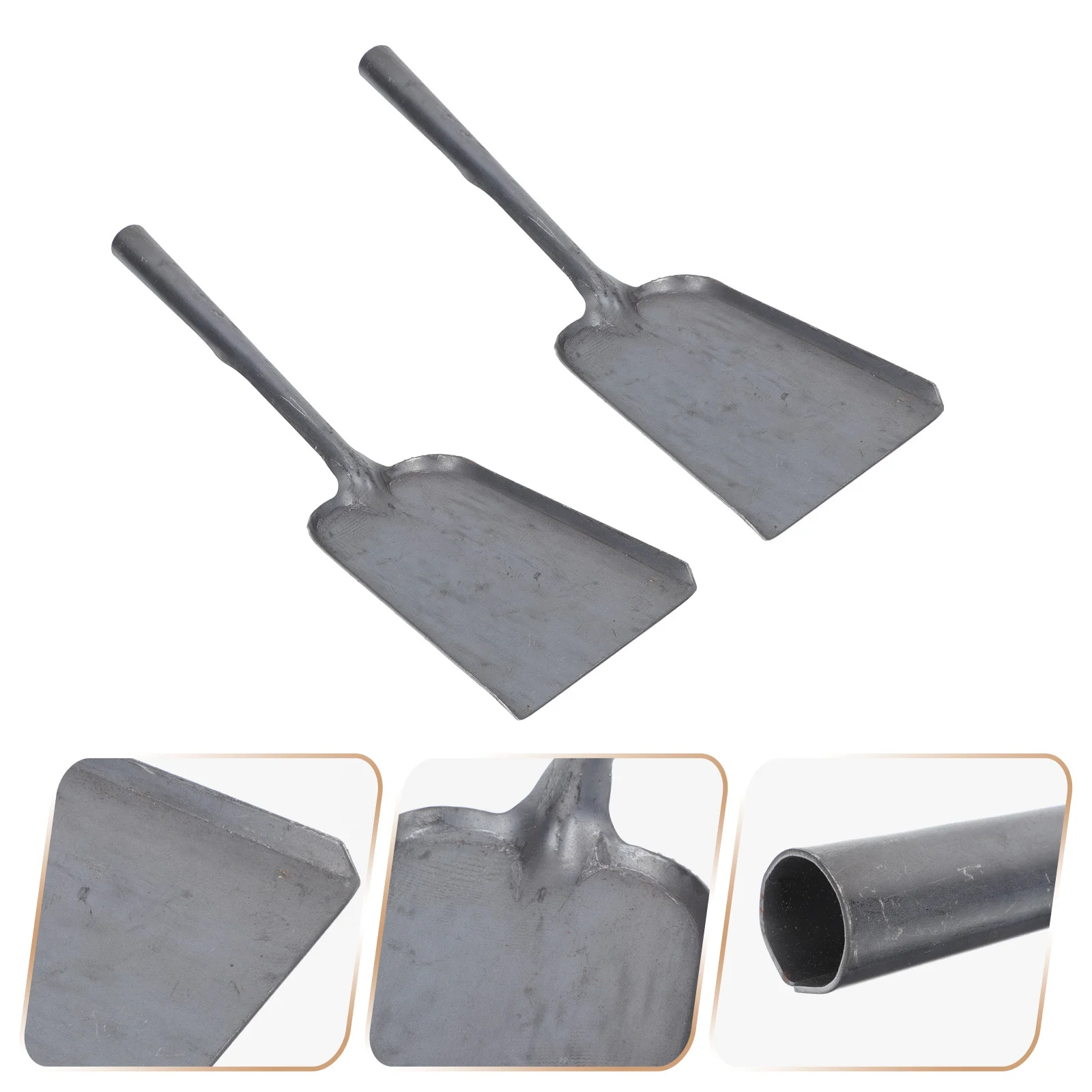 

2Pcs Kitchen Ash Shovels Strong Iron Multi Purpose Coal Shovel for Stove Bbq Pan Efficient Easy to Clean Tool