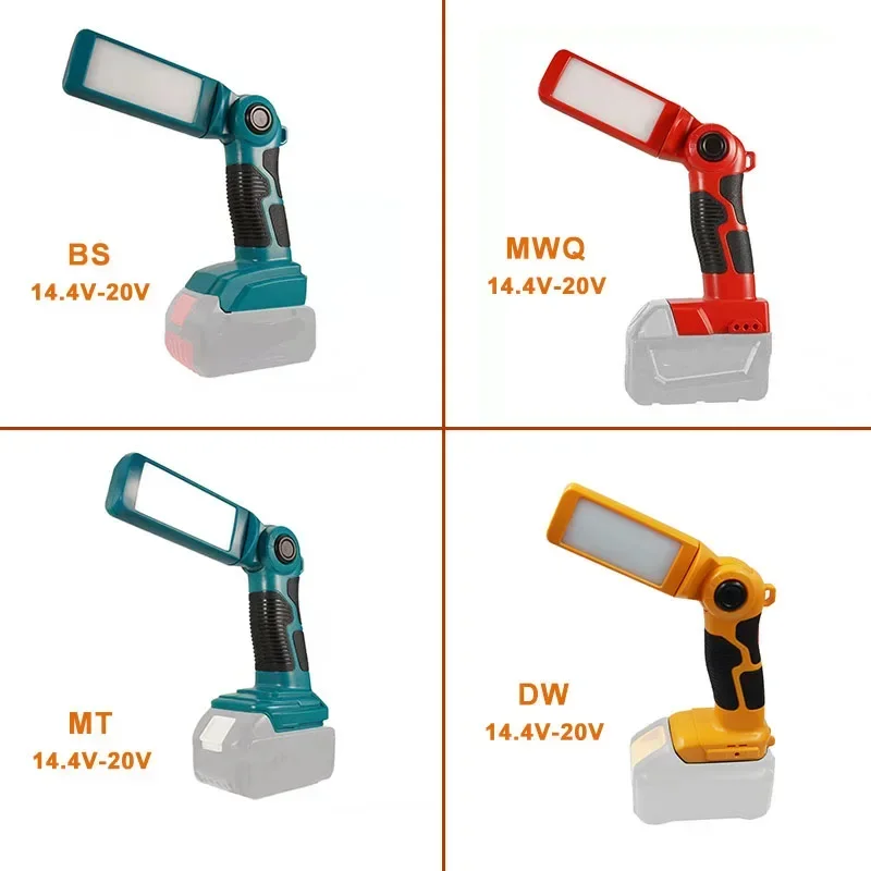 12W LED Warning Lights Working Lights Table Lamp For Makita For Bosch For Milwaukee For Dewalt Power Tools 18V Lithium Battery