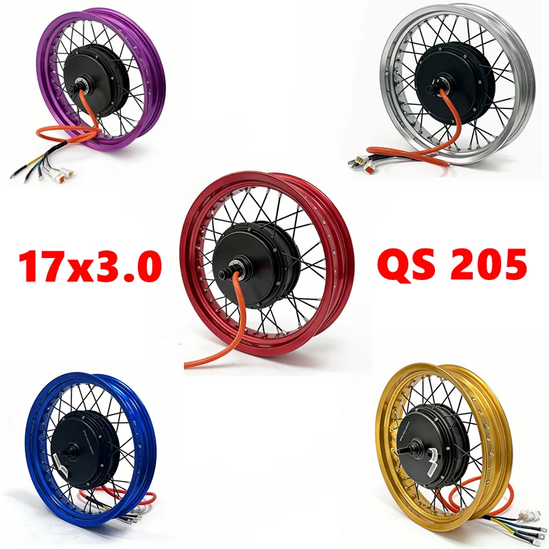 

Красочные 17x3,0 NBpower/QS205 50H V3 5000 Вт, ступица двигателя для электрического велосипеда, 150 мм, заднее колесо двигателя, колесо мотоцикла
