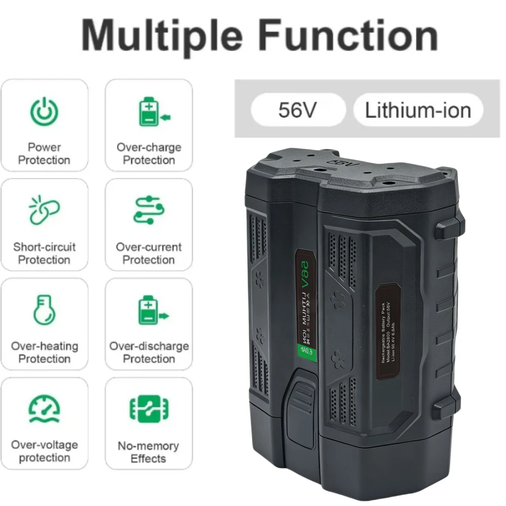 For EGO BA2800 Replacement Battery 56V 6.0Ah 8.0Ah Compatible with BA2800T BA4200 BA4200T BA1400 for All Series Power Tools