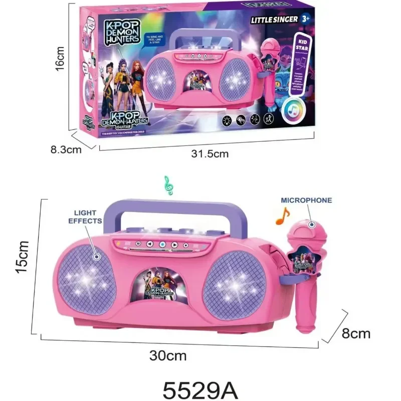 2025 Hot New K-pop music microphone children's toy, with lighting microphone, can play songs, children's gift