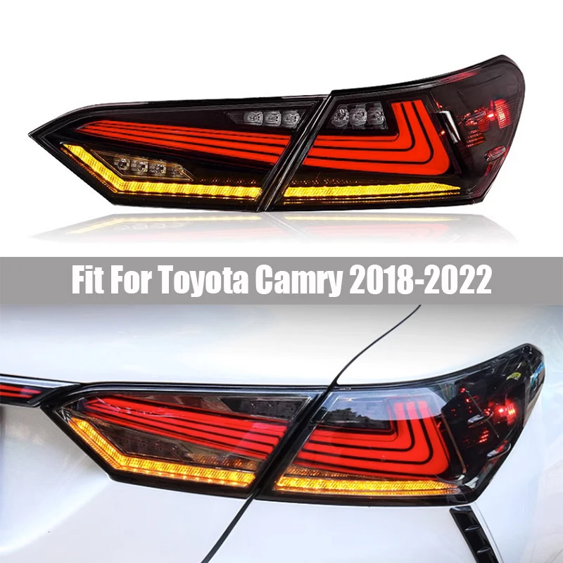 

Through Tail Light Assembly Fit for 2018-2022 Eighth Generation Toyota Camry Modified LED Driving Light Flow Steering Light