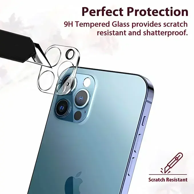 Protectores de vidrio para cámara 3D, película protectora para lente de iPhone 15, 14, 13, 11, 12 Pro Max, 15, 14 Plus, 12, 13 Mini, 1 a 5 unidades