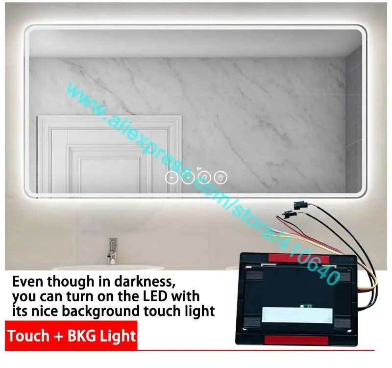 K3030B Bluetooth-compatible Touch Sensor Switch Panel with Brightness Cold Warm LED Light Changing For Bathroom Washroom Cabinet