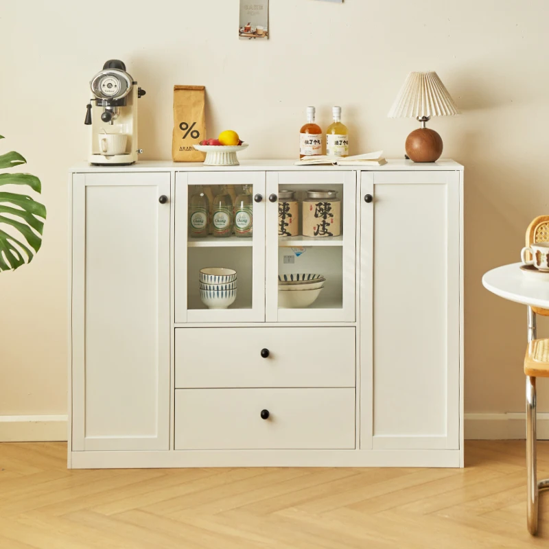 Dining side cabinet integrated tea cabinet living room side cabinet modern simple storage locker household steel locker