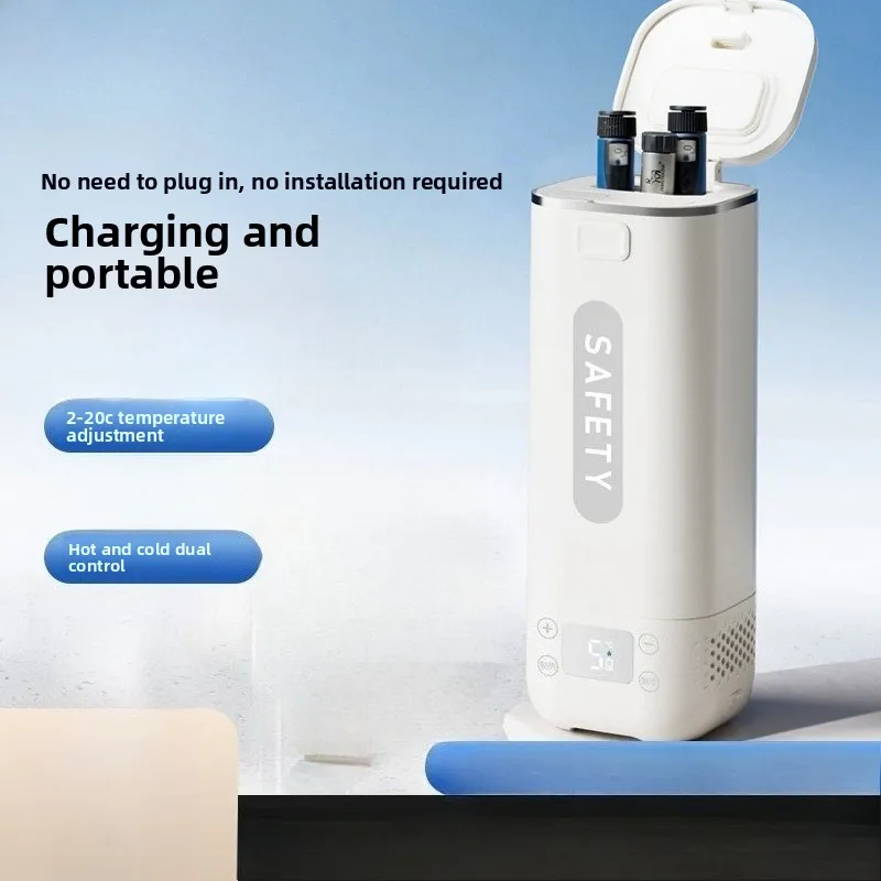 

Refrigeration Box Portable Charging Mini Car Small Refrigerator Medicine Special Dormitory Can Be on The Plane