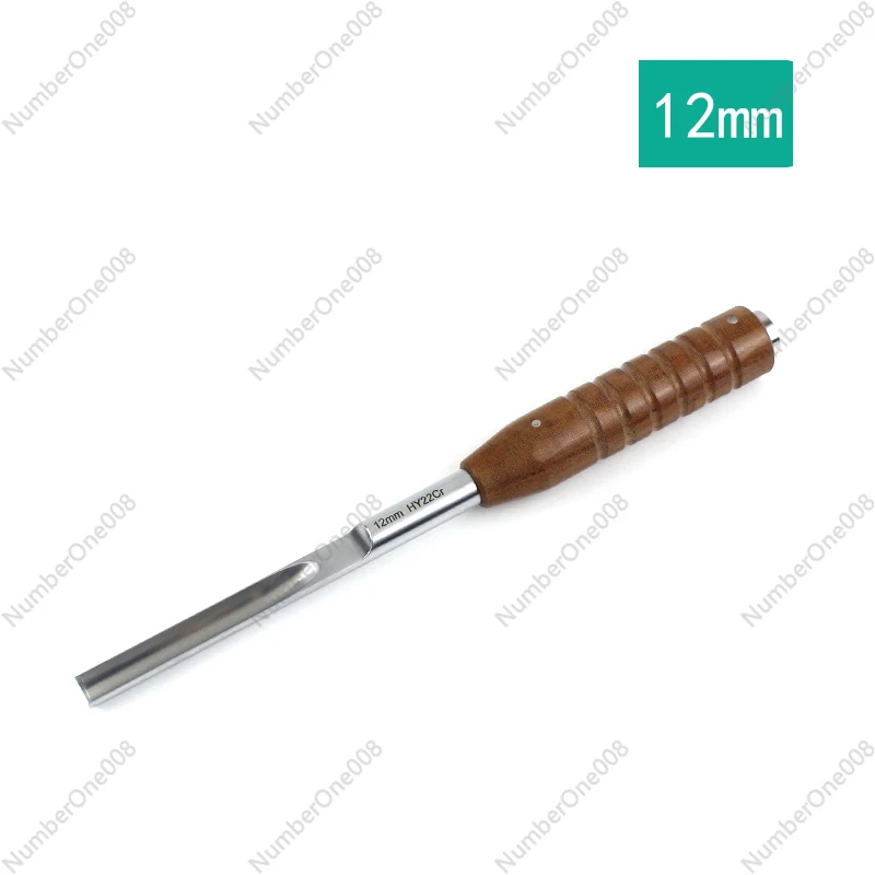 Stainless Steel Bone Chisel Emei Chisel Knurled Handle Flat Bone Knife Curved Round Osteotomy Knife Bone Chisel