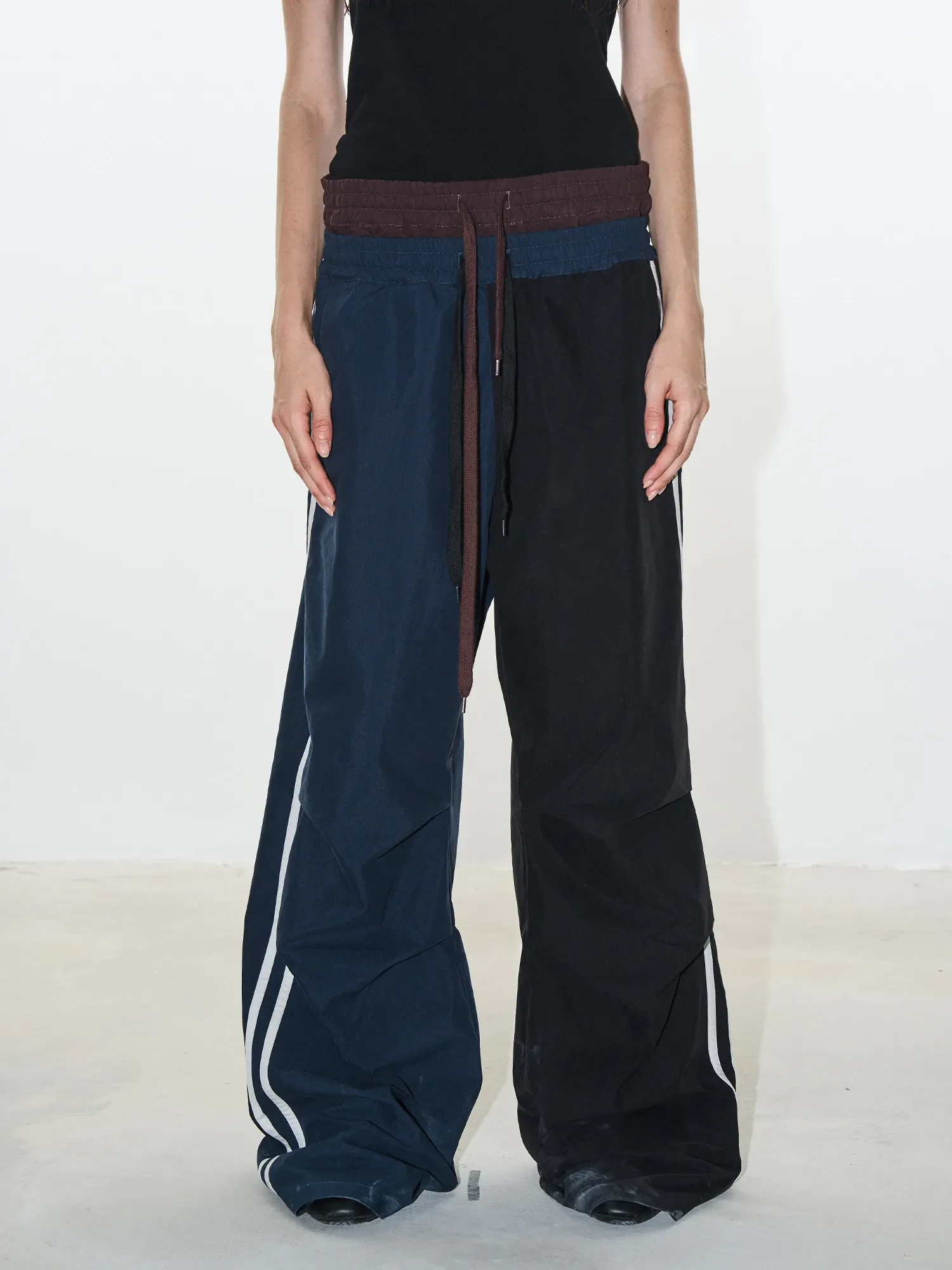 EXITMODE BY BLINDNOPLAN 24AW Double Waist Fake Two-Piece Sweatpants