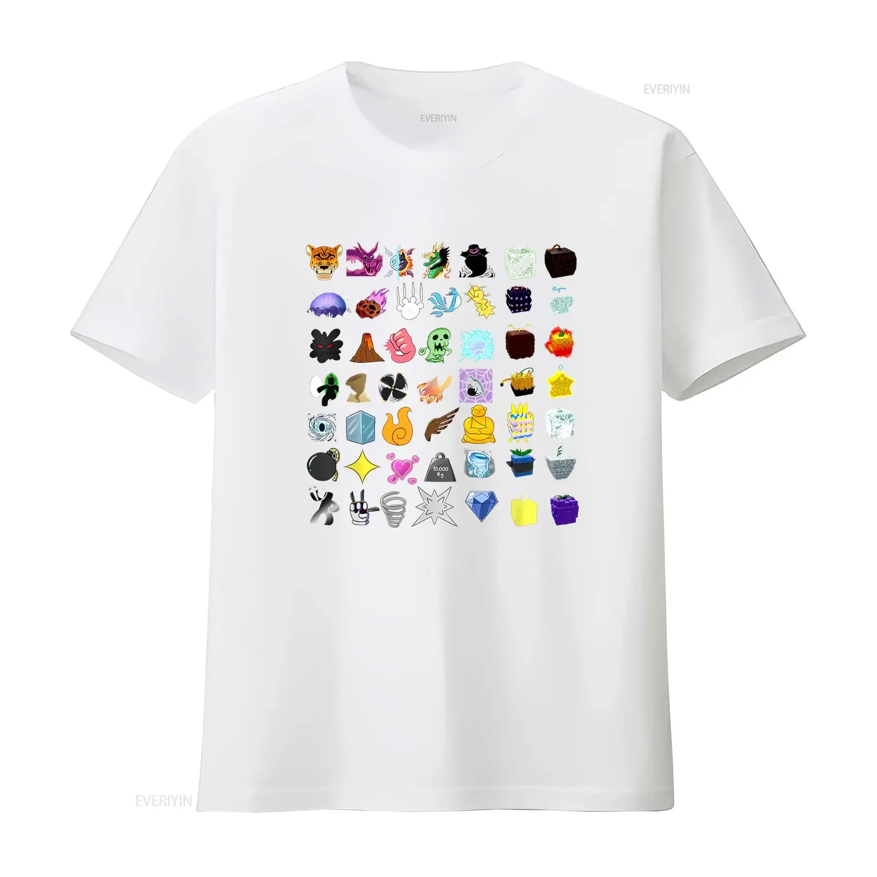 تي شيرت Devil FruiT من Blox عتيق مغسول للجنسين ملابس مصممة متعددة الاستخدامات قليلاً للارتداء اليومي مريح