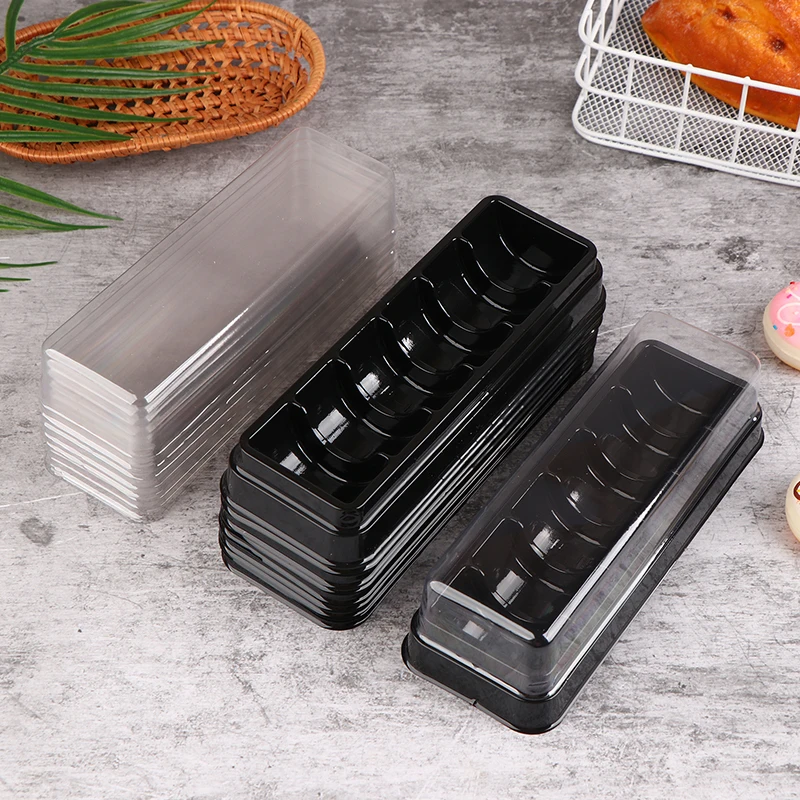 10Pcs Box Boxes Mini Container Cake Gift Trays Plastic Macarons Chocolate Packaging Clear Favor Cookie Party Snack Boxes