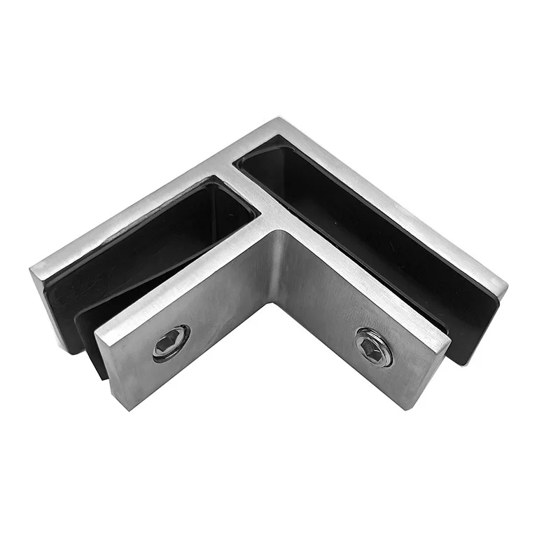 2205 Stainless Steel Pool Fence Glass Clamp 90 180 Degree Flat Glass Railing Fixing Bracket