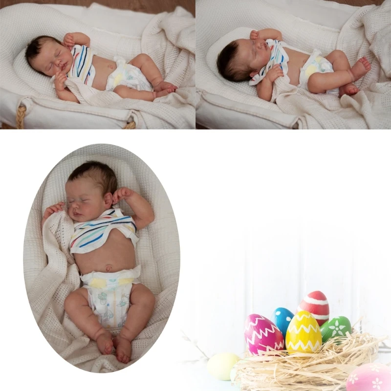 19Inches Sleeping White Baby Re-born Girl Realistic Body Soft Body Baby