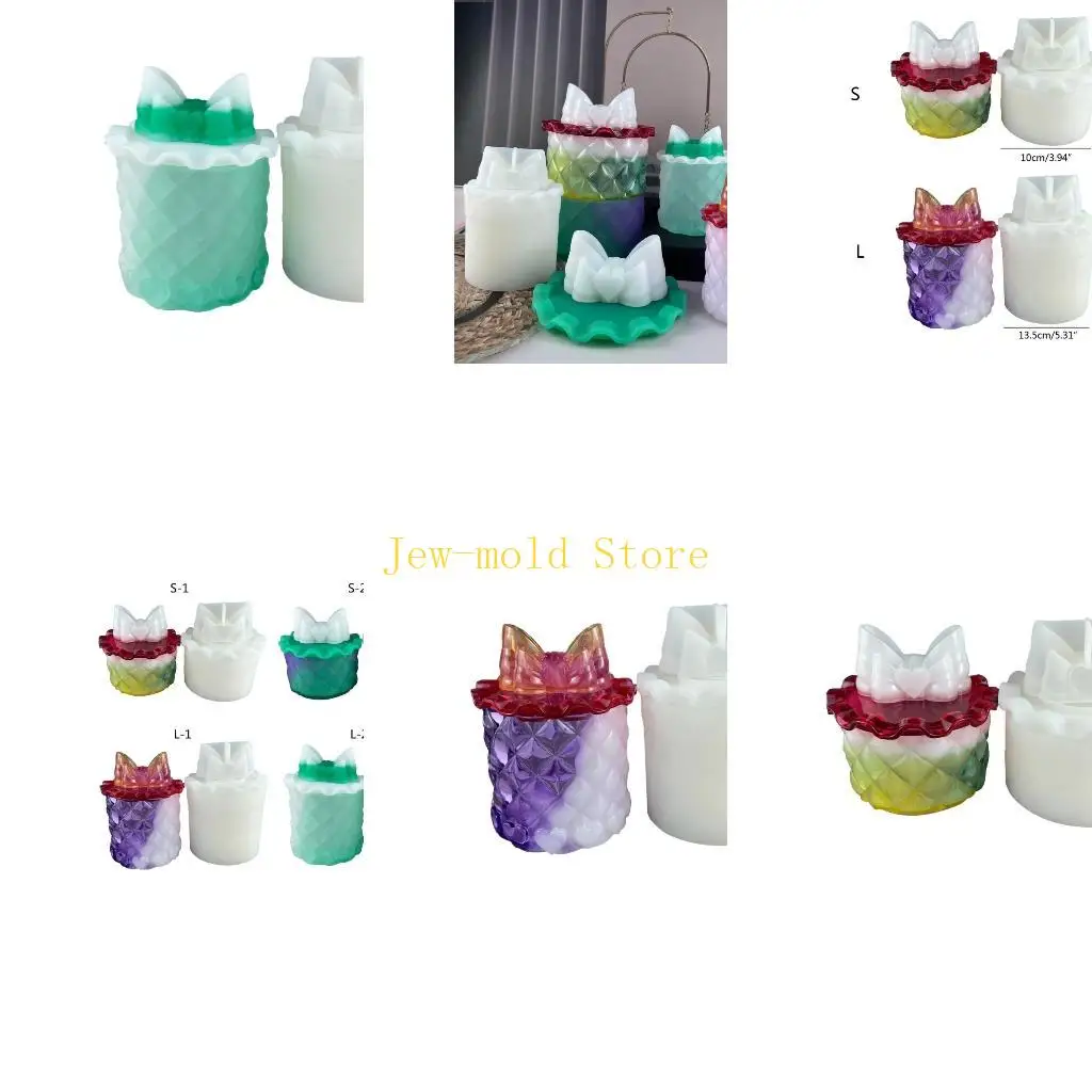 

C71B Bownot Forme Container Epoxy Casting Flom Diy Декоративные украшения формы