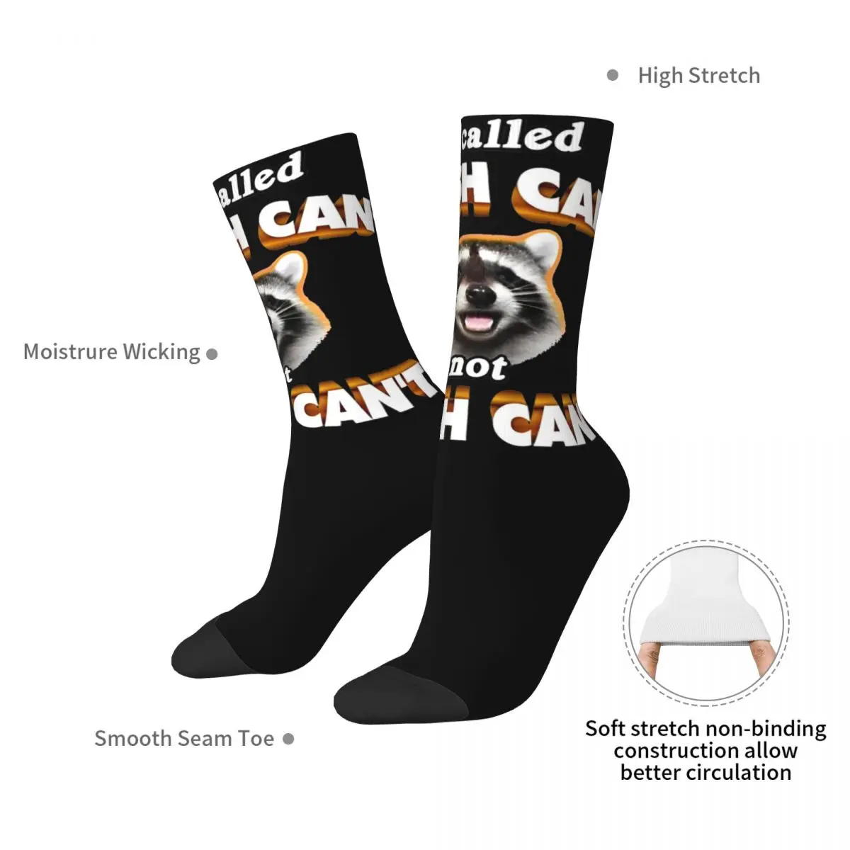 Chaussettes raton laveur super douces pour hommes et femmes, chaussettes flexibles Meme Merch, meilleur cadeau d'urgence