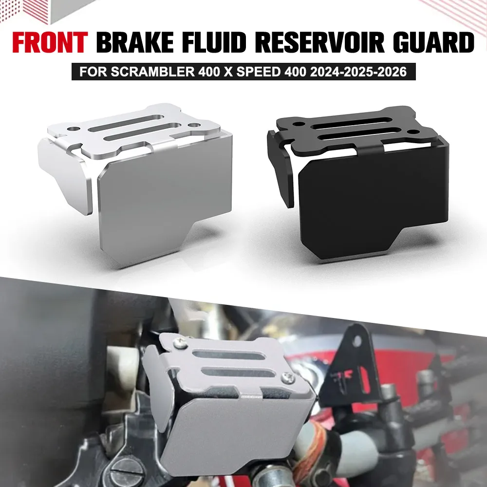 

For Scrambler 400 X Speed 400 2024-2025-2026 Accessories Motorcycle Front brake fluid reservoir guard Cover Protector Aluminium