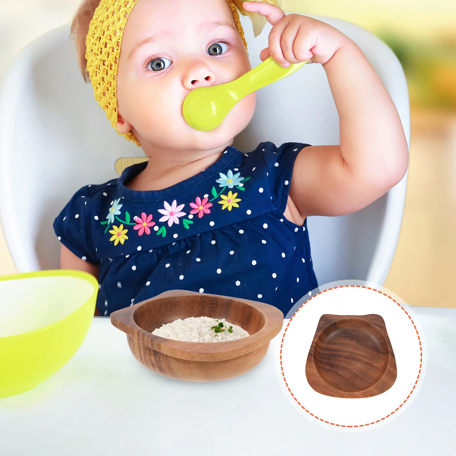 

Детская еда, деревянная миска для завтрака для малышей, многоразовая детская обеденная миска, портативная сервировочная миска для супа, салата, лапши, товары для дома