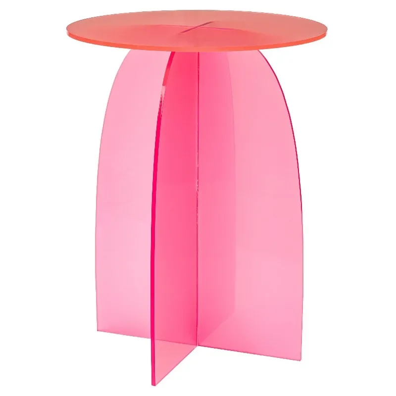 Nordic light luxury transparent acrylic edge coffee side table