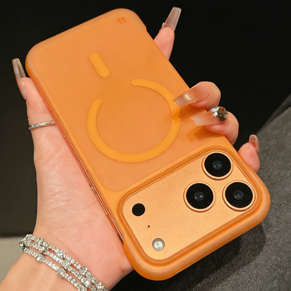 Funda ultrafina sin marco para iPhone 17 Pro Max Air 14 15 Plus 11 13 12 16 Pro, con imán para MagSafe, mate y protectora 3