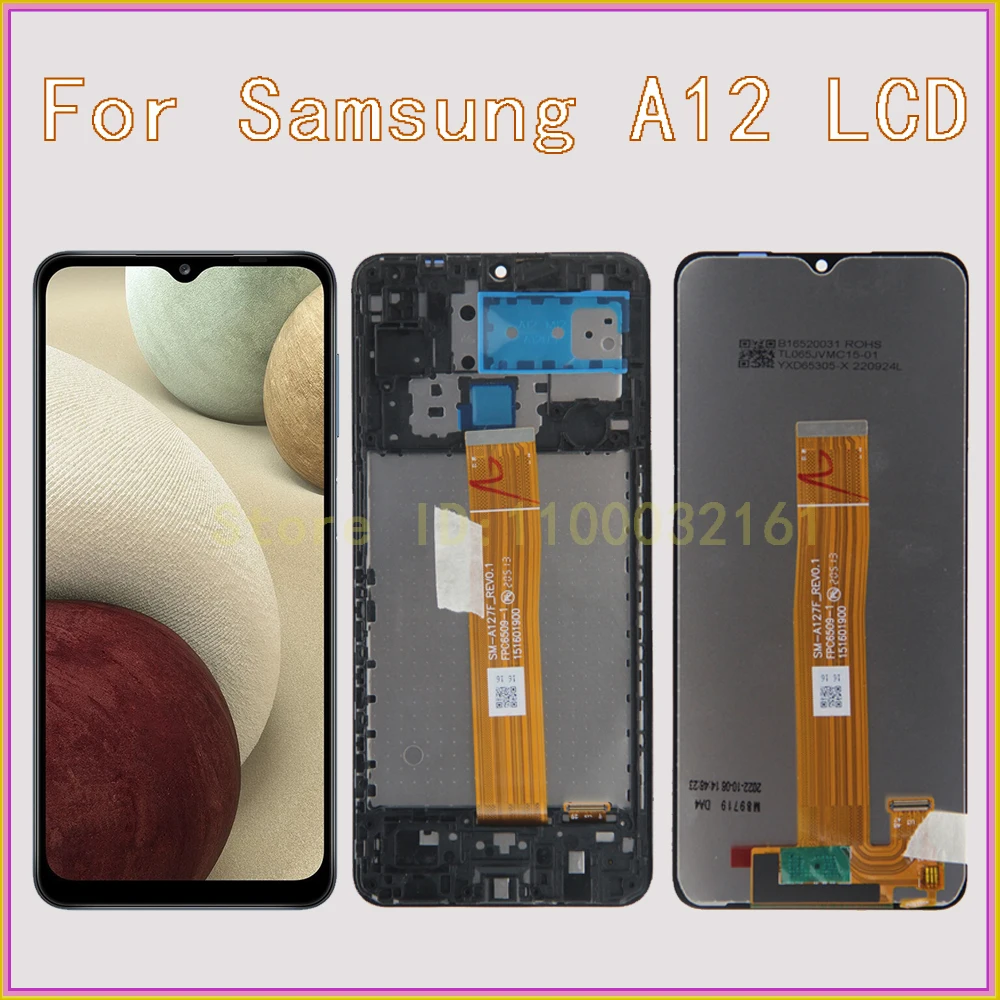 New Tested LCD For Samsung Galaxy A12 Screen A127 Display Assembly For Samsung A12 LCD SM-A125F A125U A127F A127U Replacement