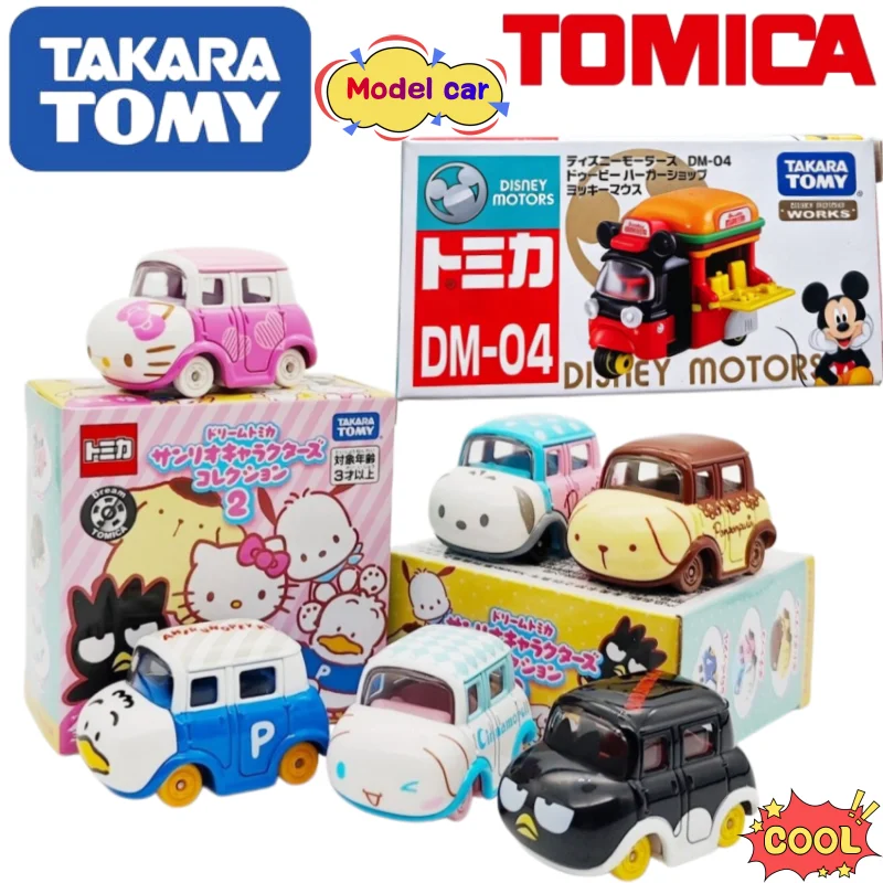 

New Tomica Sanrio Disney Mickey Minnie alloy simulation car creative high-value cool styling boy puzzle car model collection toy