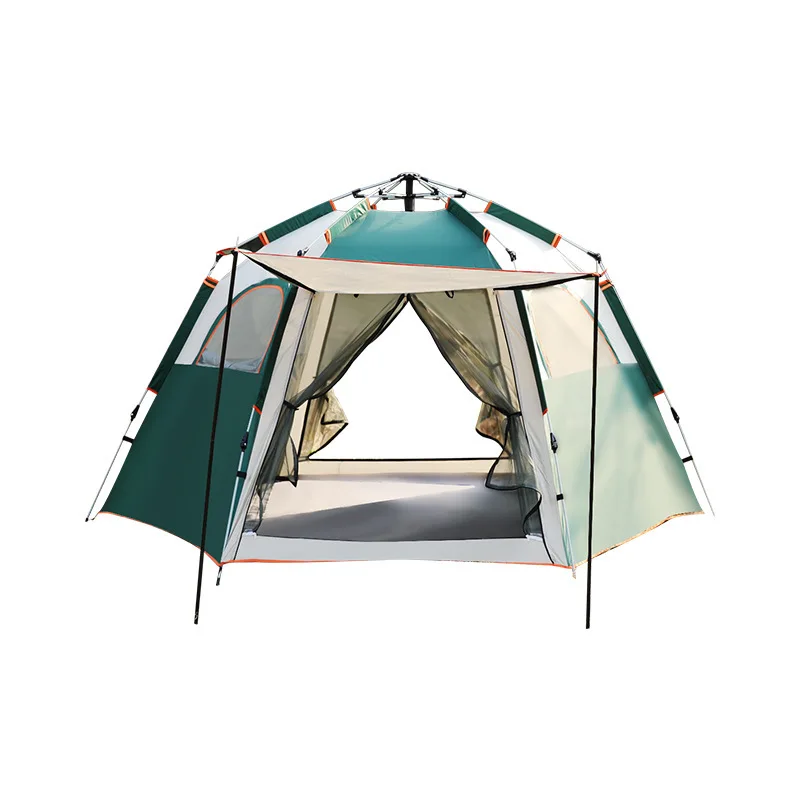 

Tent outdoor camping beach portable folding automatic quick opening hexagonal tent camping rainproof and sunscreen
