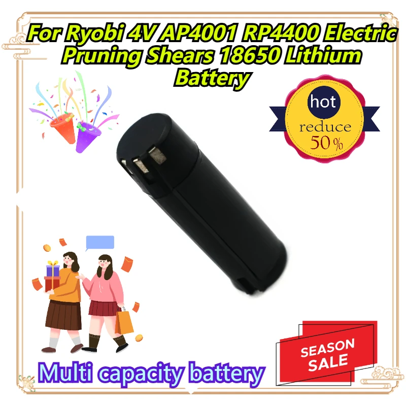 

Multi capacity battery For Ryobi 4V AP4001 RP4400 Electric Pruning Shears 18650 Lithium Battery