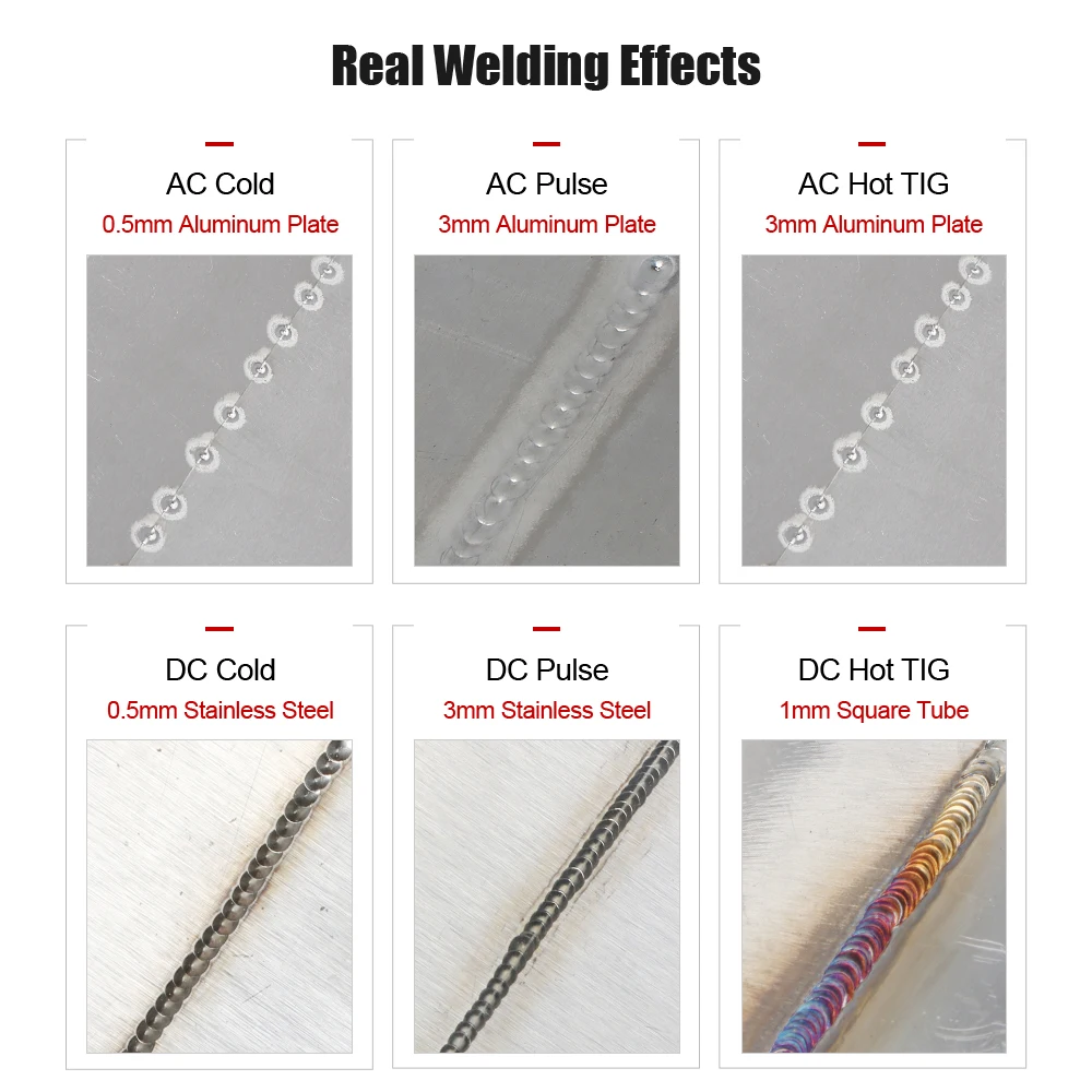 ANDELI 200A WIG-Schweißgerät AC/DC WIG/Puls/MMA/Kaltschweißen 5-in-1-Aluminiumschweißgerät HF IGBT Inverter Argon-Schweißgeräte 2T 4T