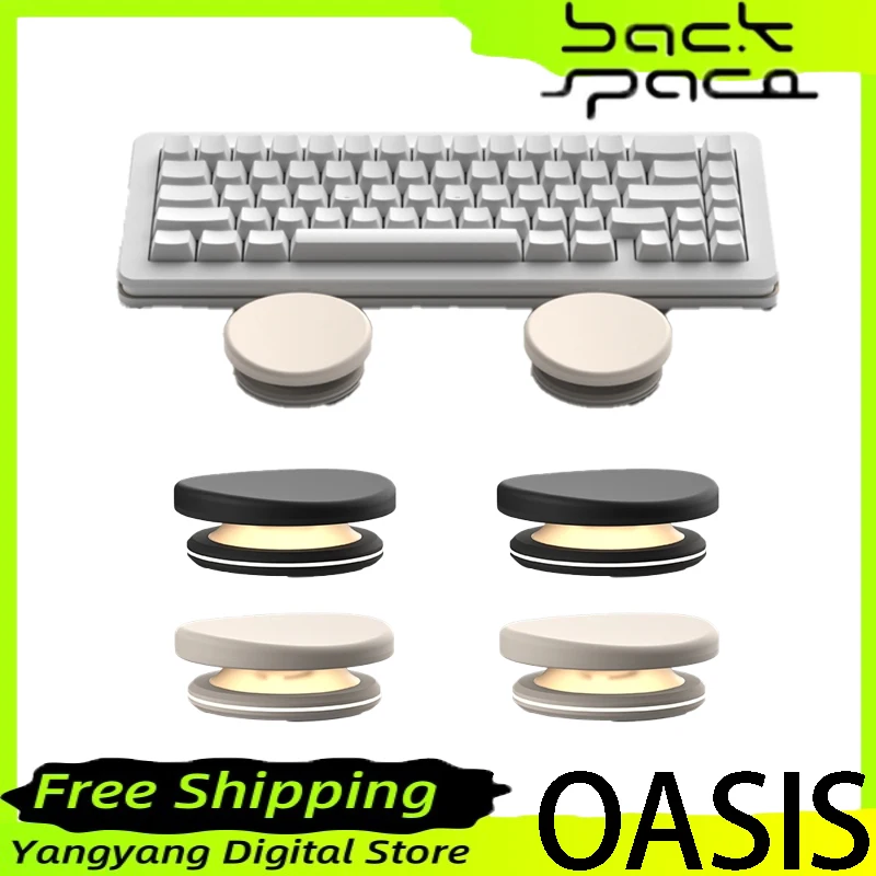 

OASIS Hand Support For Mechanical Keyboard Ergonomic Movable RGB Split Palm Rest Keyboard Wrist Rest PC Gaming Office Accessory