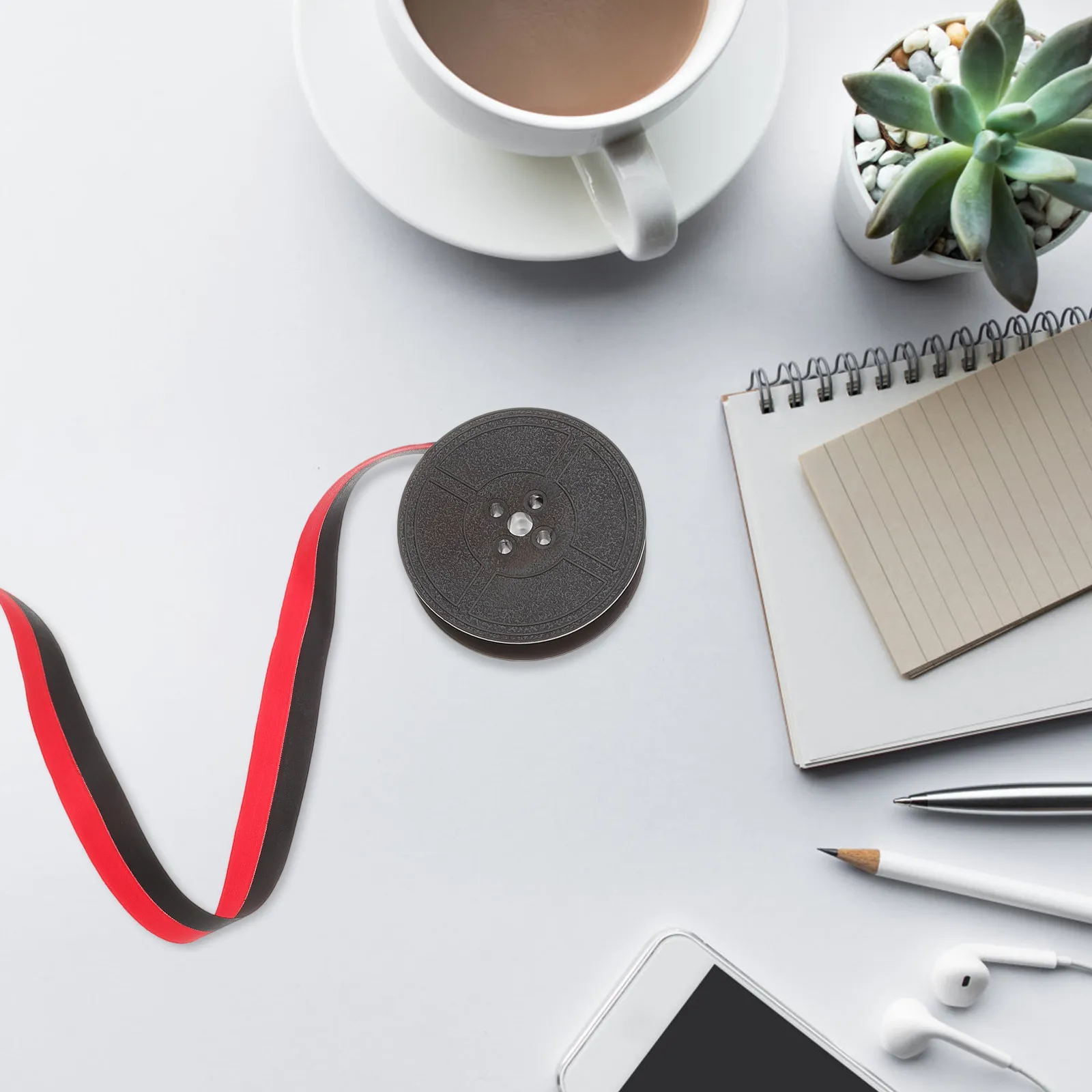 

Typewriter Ribbon Universal Fit Red Black Ink Ribbon 66 Nylon Tape Base High-Density Ink Absorption Fade-Resistant Crisp