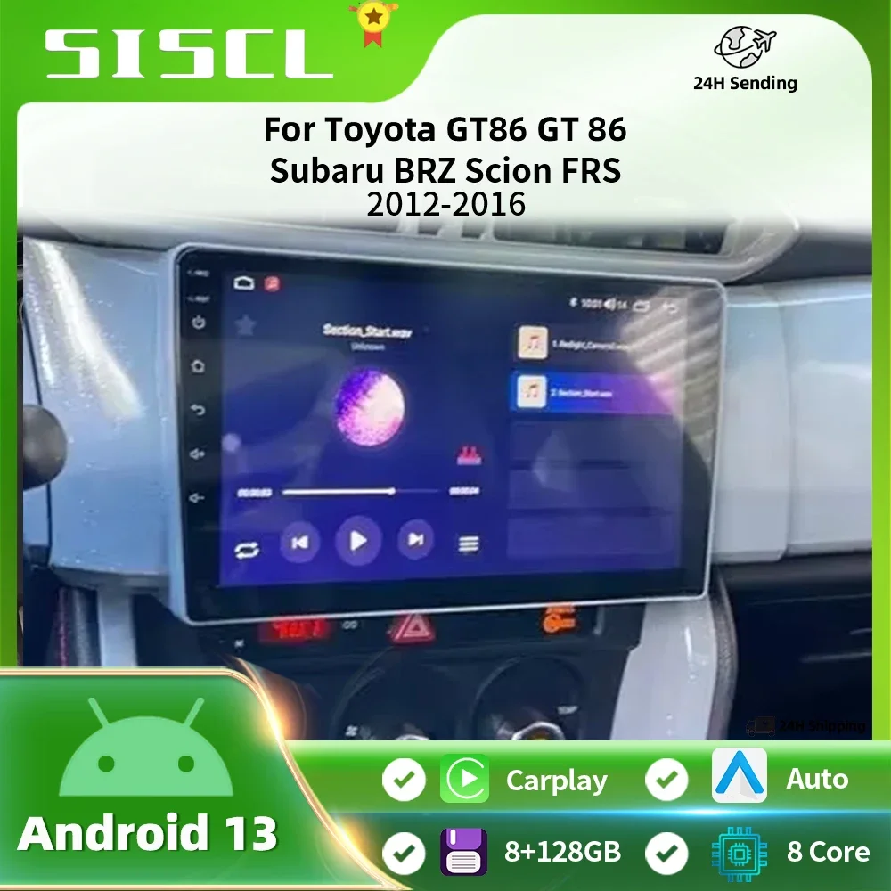 

Android 16 For Subaru BRZ Scion FRS Toyota GT86 GT 86 2012 - 2021 LHD RHD Car Radio Mutimedia Carplay DSP 4G Wifi GPS DVD QLED