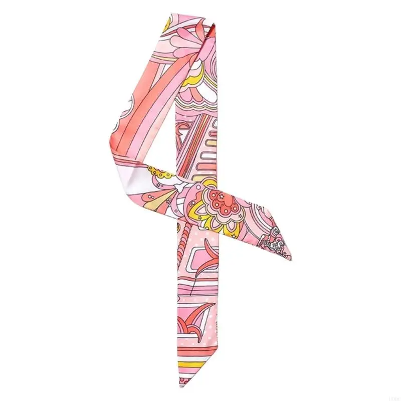 وشاح طويل أنيق برقبة للنساء، مقاس قابل للتعديل دعائم صور بملمس حريري وشاح متعدد الألوان دعائم صور Y166