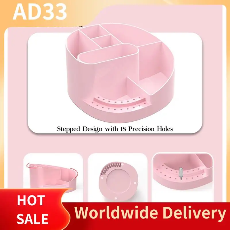 【A28I Nail Drill Holder 18 Hole Nails Drill Bit Holder Nails Desk Organizer Professional Nails Drill Holder Stand