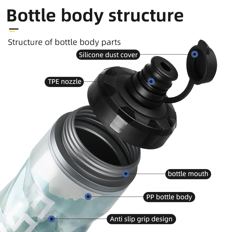 Botellas de agua aisladas para bicicleta de 610ml PP5, taza para deportes al aire libre con protección contra el calor y el hielo, botella de agua para bicicleta