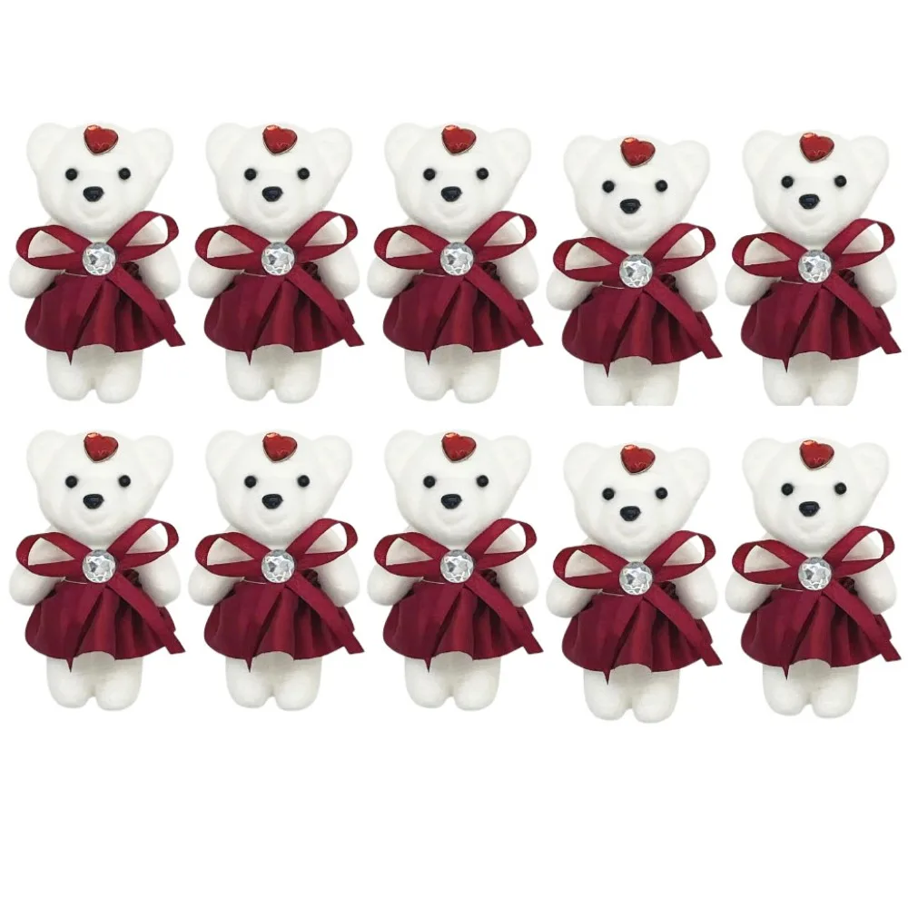 

10pcs/set Foam Bear Bear Plush Foam Toys Plush Doll Plush Animal Mini Bear Flower Bouquet Cartoon 12cm Cartoon Bouquet Doll