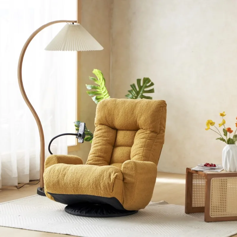 Adjustable headrest and waist 360-degree rotatable leisure sofa chair, suitable for casual use in the living room