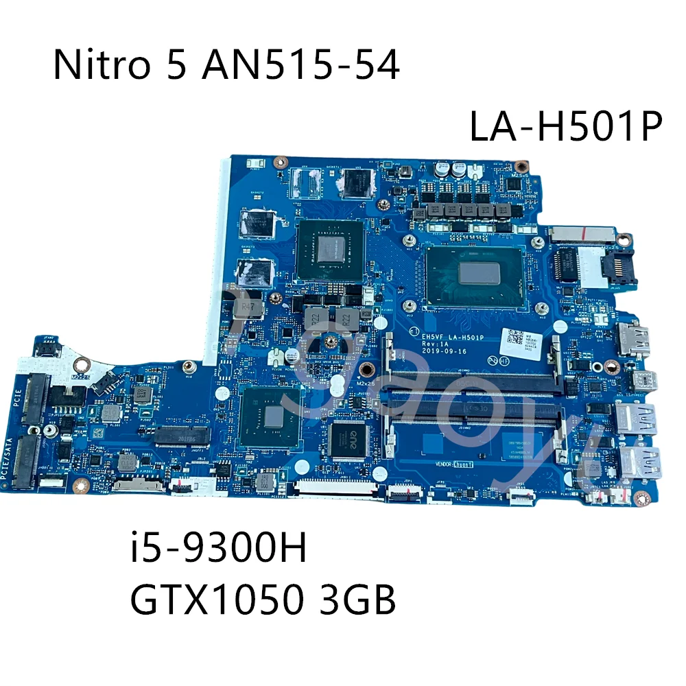 

NB.Q5A11.003 NBQ5A11003 For Acer Nitro 5 AN515-54 Laptop Motherboard Series Intel Core i5-9300H GTX1050 3GB LA-H501P DDR5