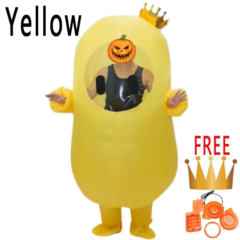 Fall Jongens Opblaasbare Kostuum Meisje Vrouwen Mannen Kid Adult Jellybean Game Struikelen Anime Cosplay Halloween Verjaardagsfeestje Blow Up Pak
