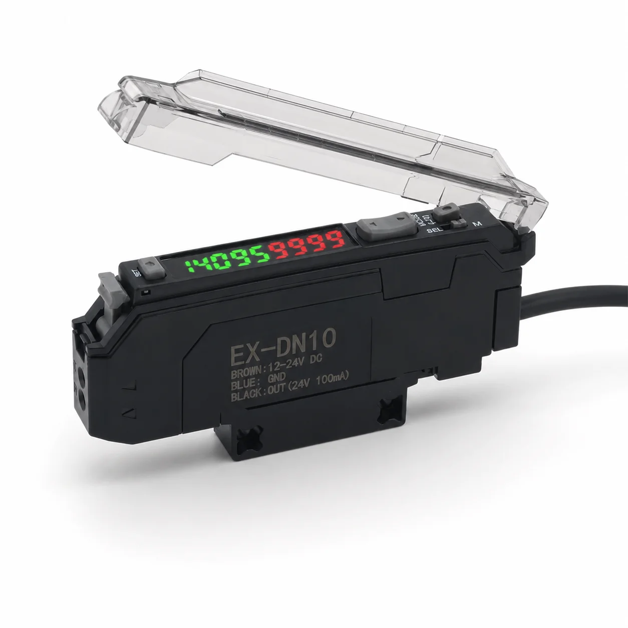 GTRIC optical fiber sensor amplifier, retroreflective diffuse reflection, 10-30V DC, three-wire NPN PNP photoelectric switch