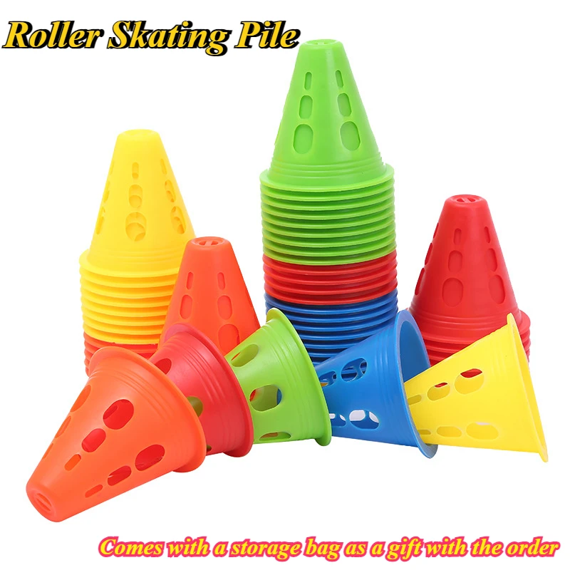 8PCS Pulley Pile Outdoor Sports Skating Shoe Pillar Holes Train Prop Obstruction Windproof Specific Roller-Skating Ground Match