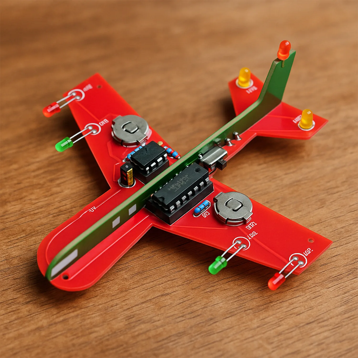 New DIY Electronic Kit Small Airplane CD4017 Flow Lamp Welding Practice Electronic Science Assembly Kit Flashing LED PCB