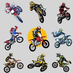 2pcs Motorcycle Motocross Rider Patches Clothes Heat Transfer Thermal Stickers DIY T shirt Iron on for Woman Jackets Appliqued