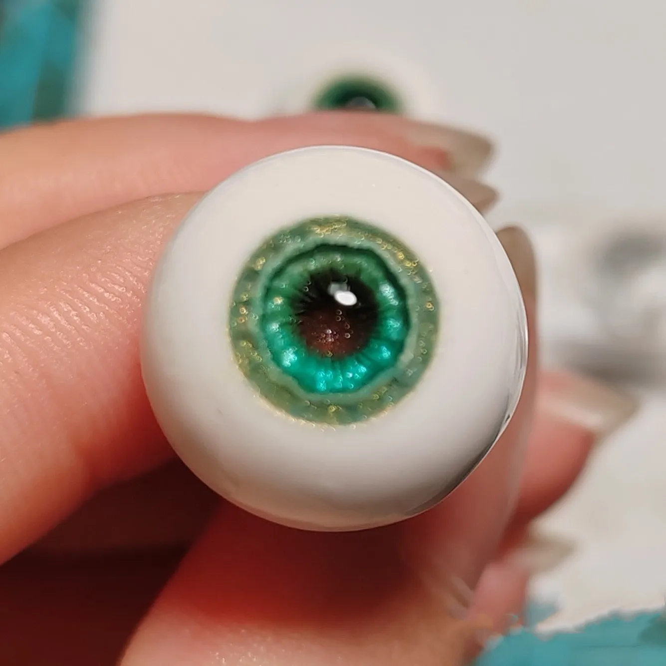 

14mm BJD Doll Toys Eyeballs “Emerald” Plaster Eyes 1 Pair