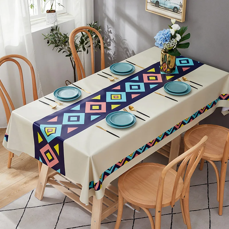 Nordic Style Kitchen Dining Room Rectangular Dining Table Tablecloth Anti-fouling Tablecloth Desk Ins Coffee Table Manteles