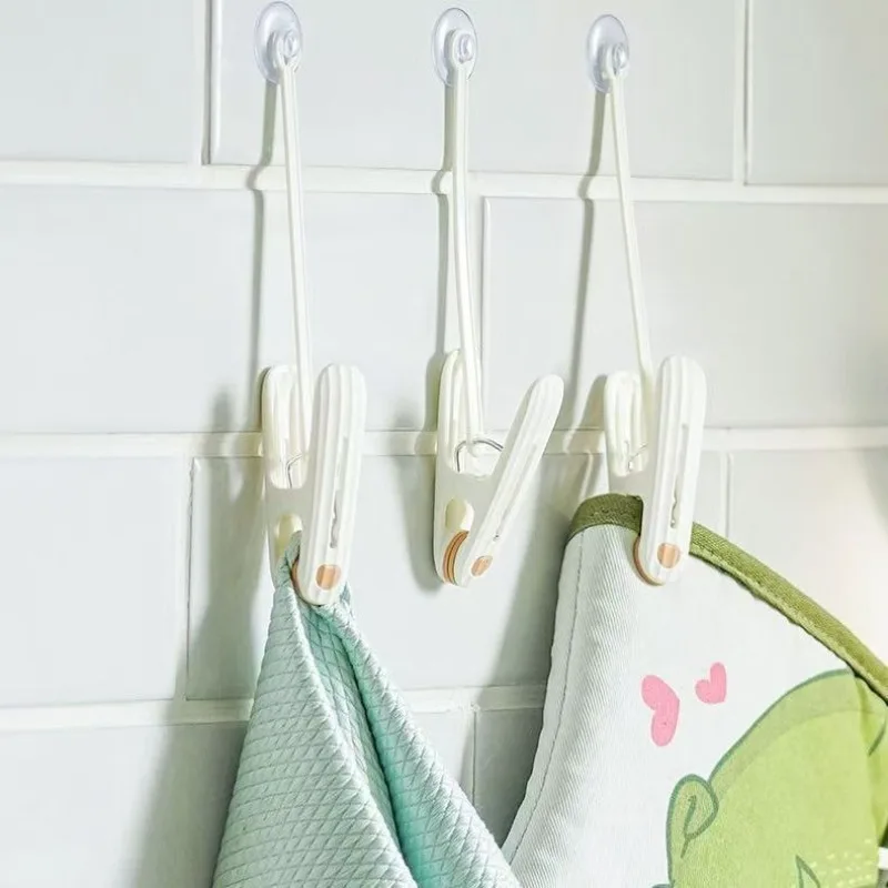 1/3/6PCS Bathroom Wall Suction Cup Storage Clip, Facial Cleanser Storage Clip, Toothpaste Clip, Rope, Towel, Cloth Drying Clip