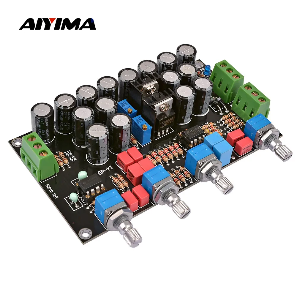 

AIYIMA NE5532 OP AMP Tone Amplifier Preamplifier Volume Control Board HIFI Preamp Tone Board Dual AC12V-22V For Amplifier DIY