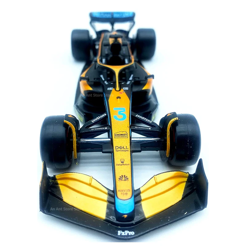 Burago 1:43 2022 F1 McLaren MCL36 #3 Daniel Ricciardo #4 Lando Norris Alloy Car Model Simulation Decoration Collection Gift Toy