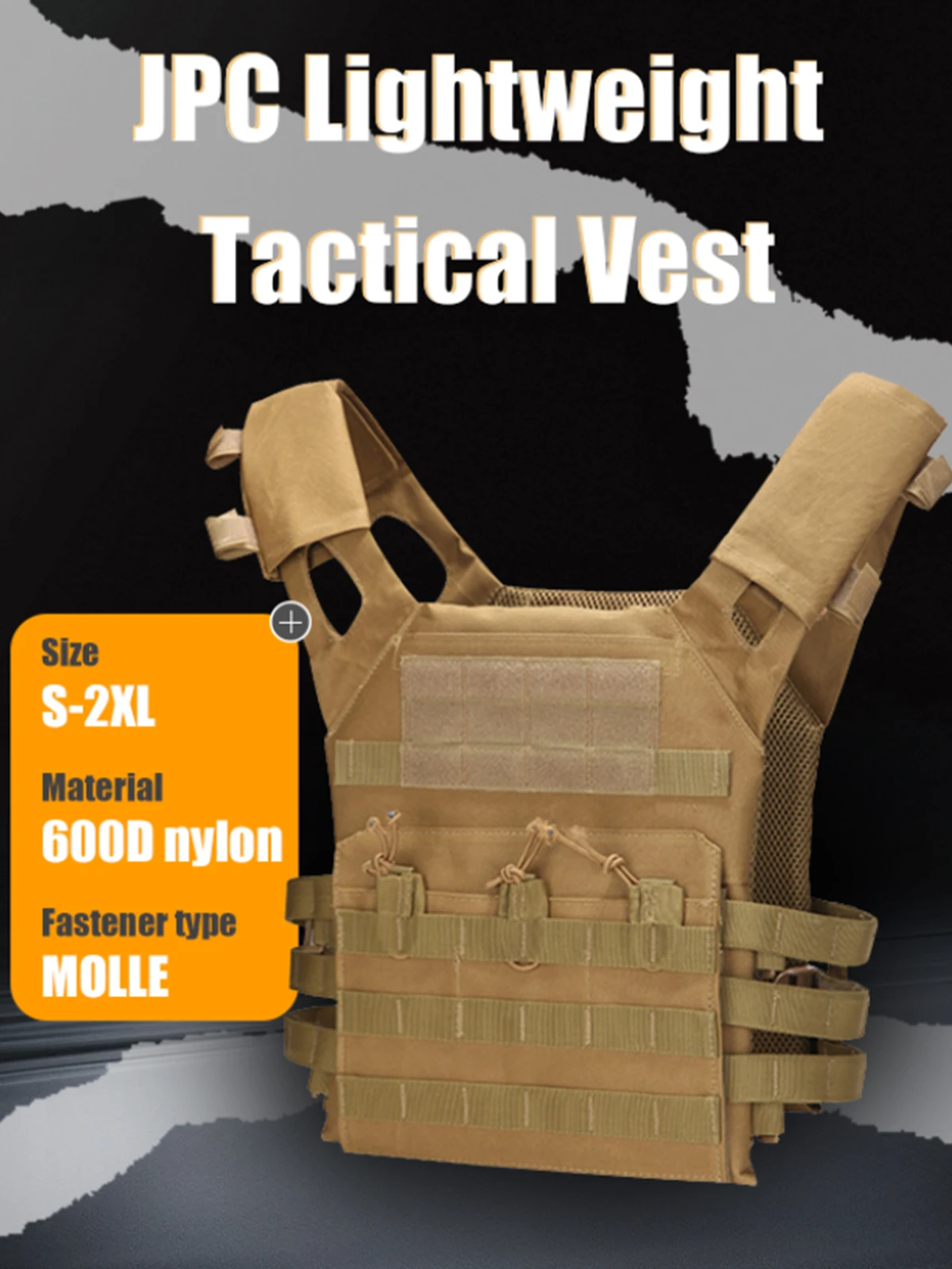 Military Waterproof Tactical Vest JPC - Lightweight MOLLE Plate Carrier for Jungle Security CS Hunting Outdoor Body Armor
