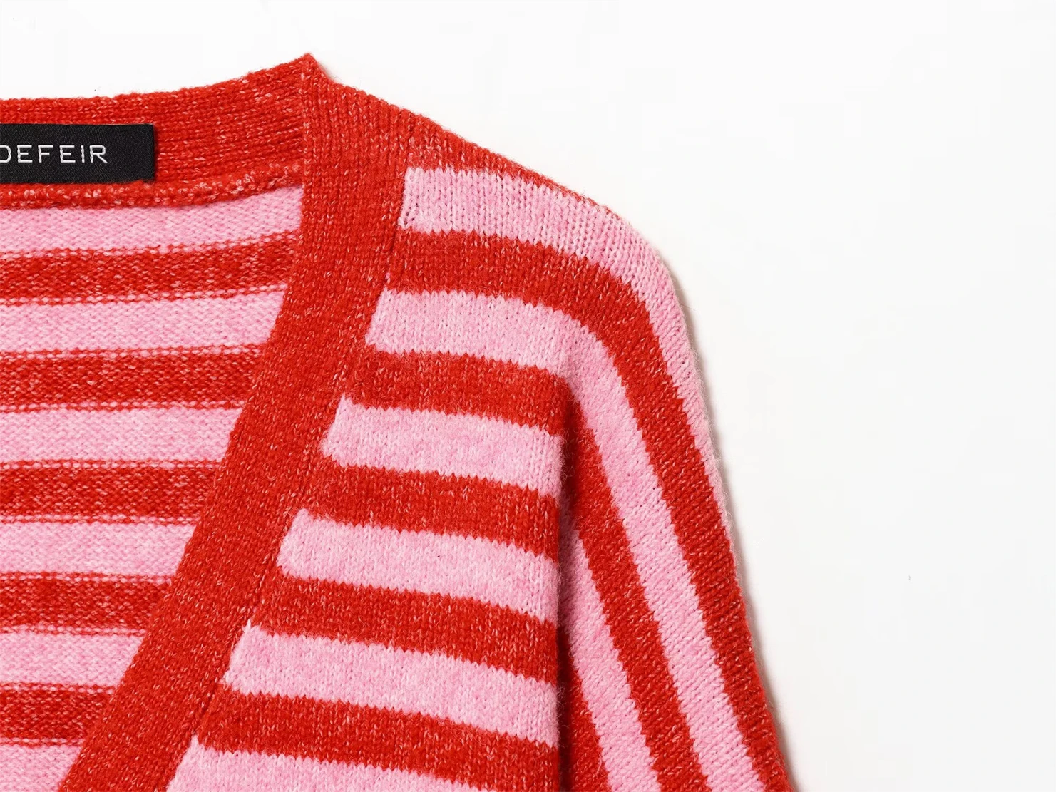 Dames casual mode gestreept oversized gebreid vest trui lente/herfst nieuwe collectie 2025