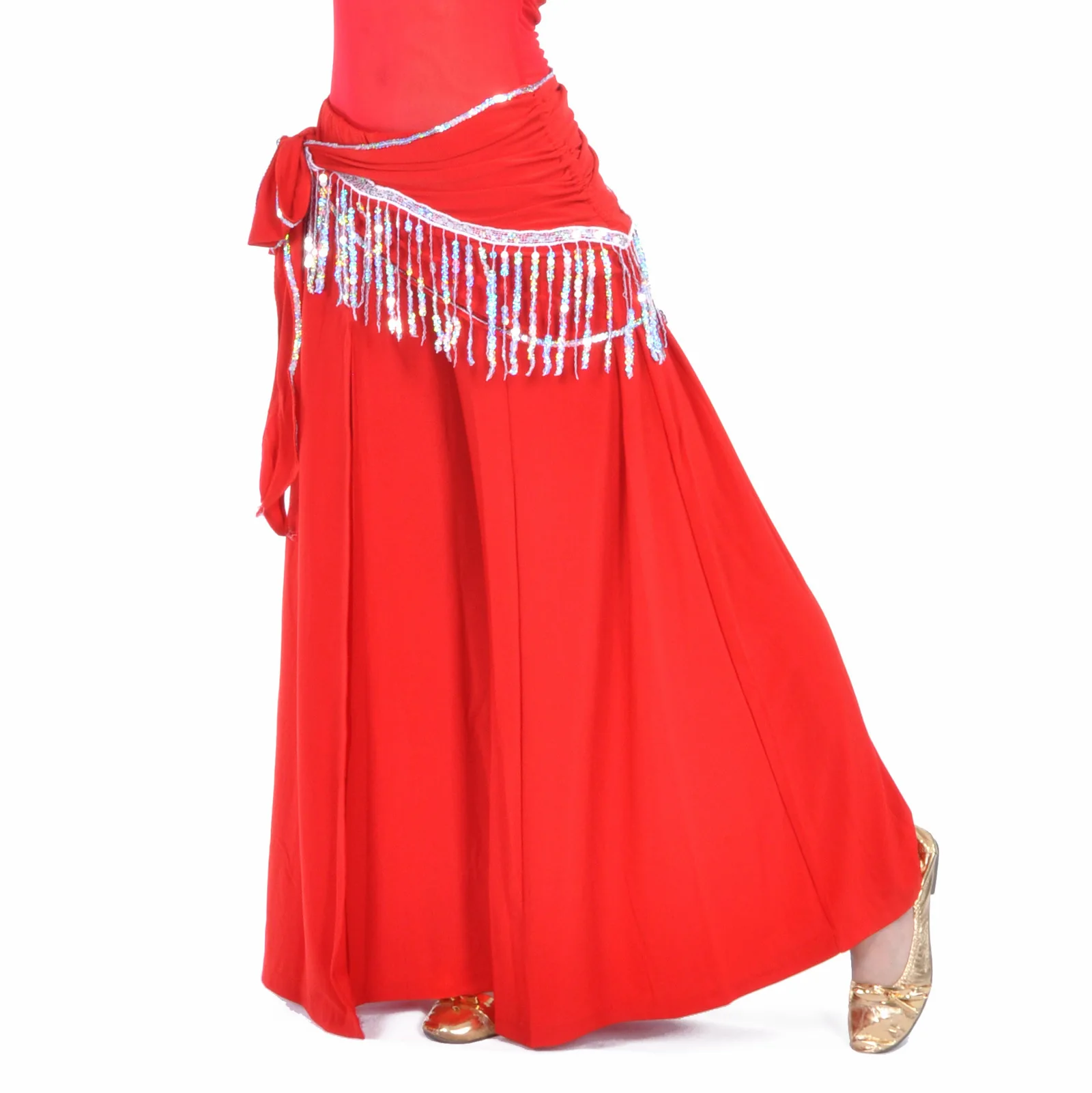 Calças soltas de perna reta com abertura única para prática de dança do ventre calças compridas roupas de dança verão exercício calças compridas